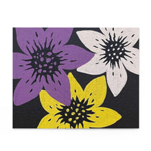 Load image into Gallery viewer, "Purple ,Yellow and White Flowers" Puzzle