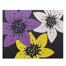 Load image into Gallery viewer, "Purple ,Yellow and White Flowers" Puzzle