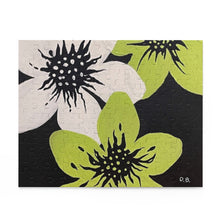 Load image into Gallery viewer, "Lime & White Flowers" Puzzle