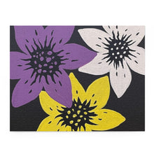 Load image into Gallery viewer, "Purple ,Yellow and White Flowers" Puzzle