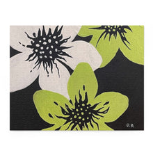 Load image into Gallery viewer, "Lime & White Flowers" Puzzle