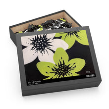 Load image into Gallery viewer, "Lime & White Flowers" Puzzle