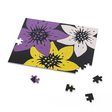 Load image into Gallery viewer, "Purple ,Yellow and White Flowers" Puzzle