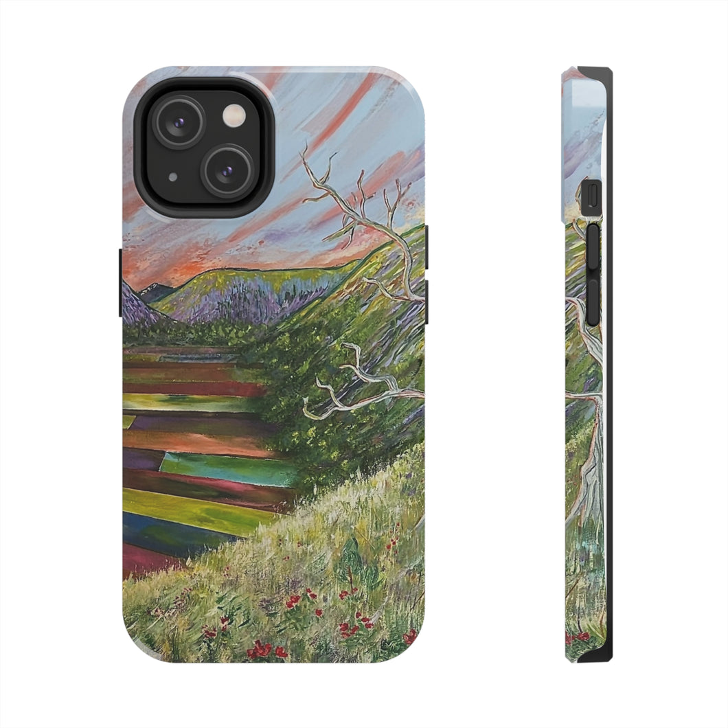 “Flower Fields of Umbria” Tough Phone Cases