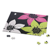 Load image into Gallery viewer, &quot;Pink ,Lime and White Flowers&quot; Puzzle
